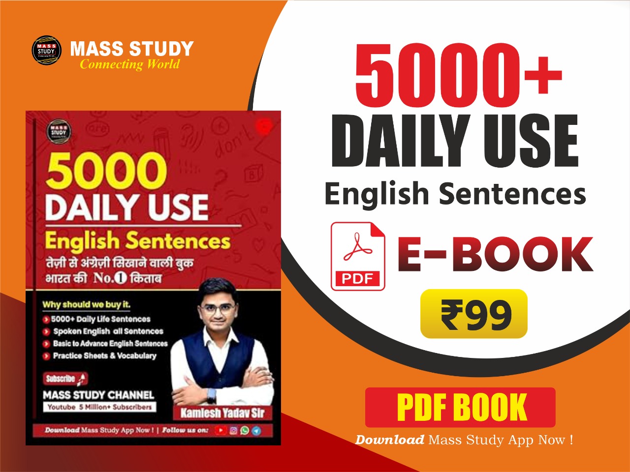 5000 Daily Use Sentences Book,,