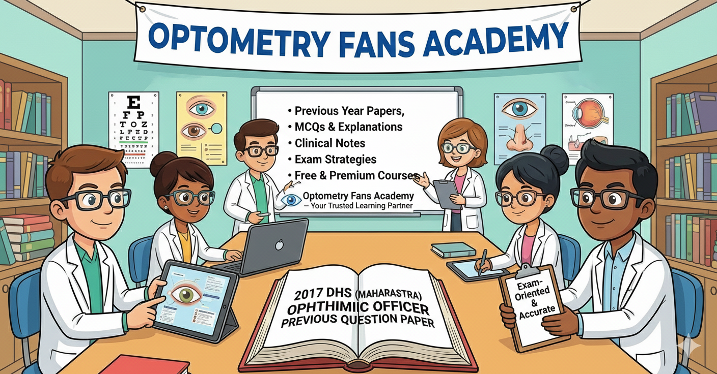 2017 DHS (MAHARASTRA)OPHATHALMIC OFFICER PREVIOUS QUESTION PAPER 2017