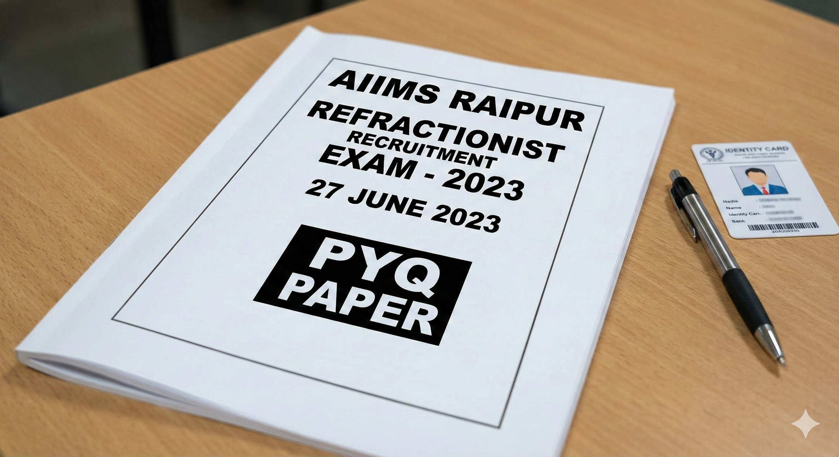 2023 AIIMS RAIPUR REFRACTIONIST PYQ PAPER- 27 JUNE 2023.