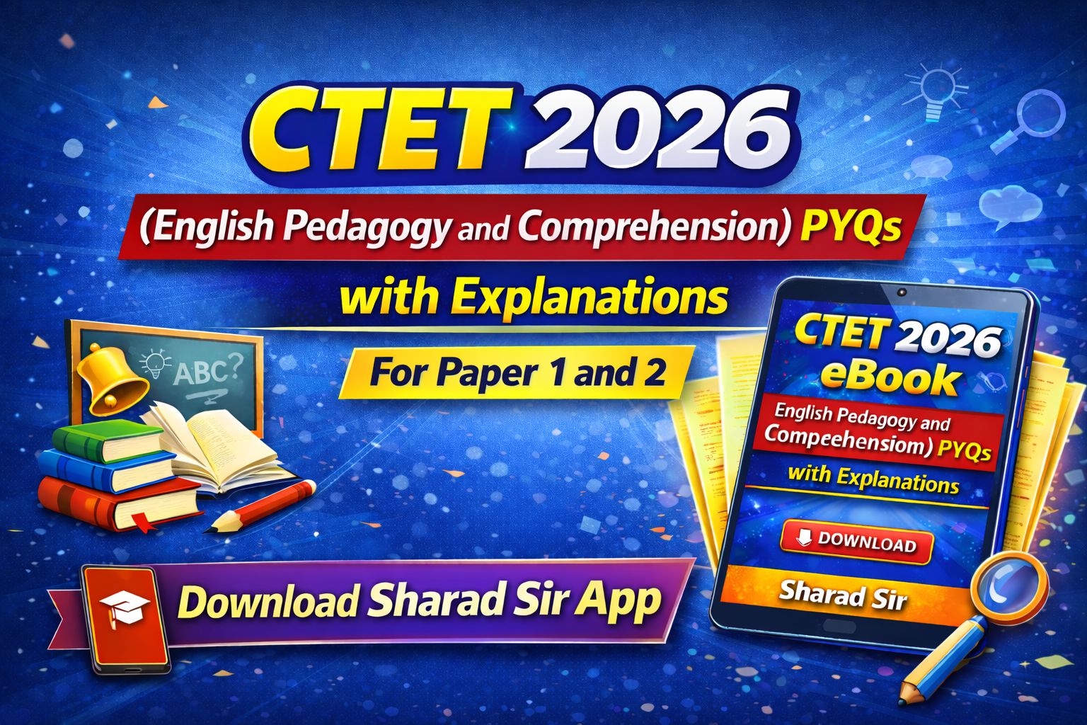 CTET 2026 English Practice E Book