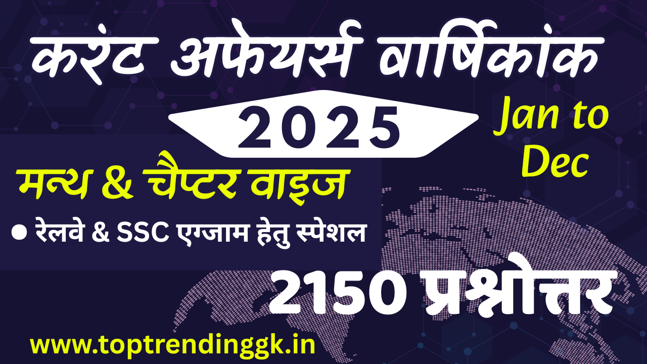 TTGK 2025 Yearly Current Affairs Patrika in Hindi