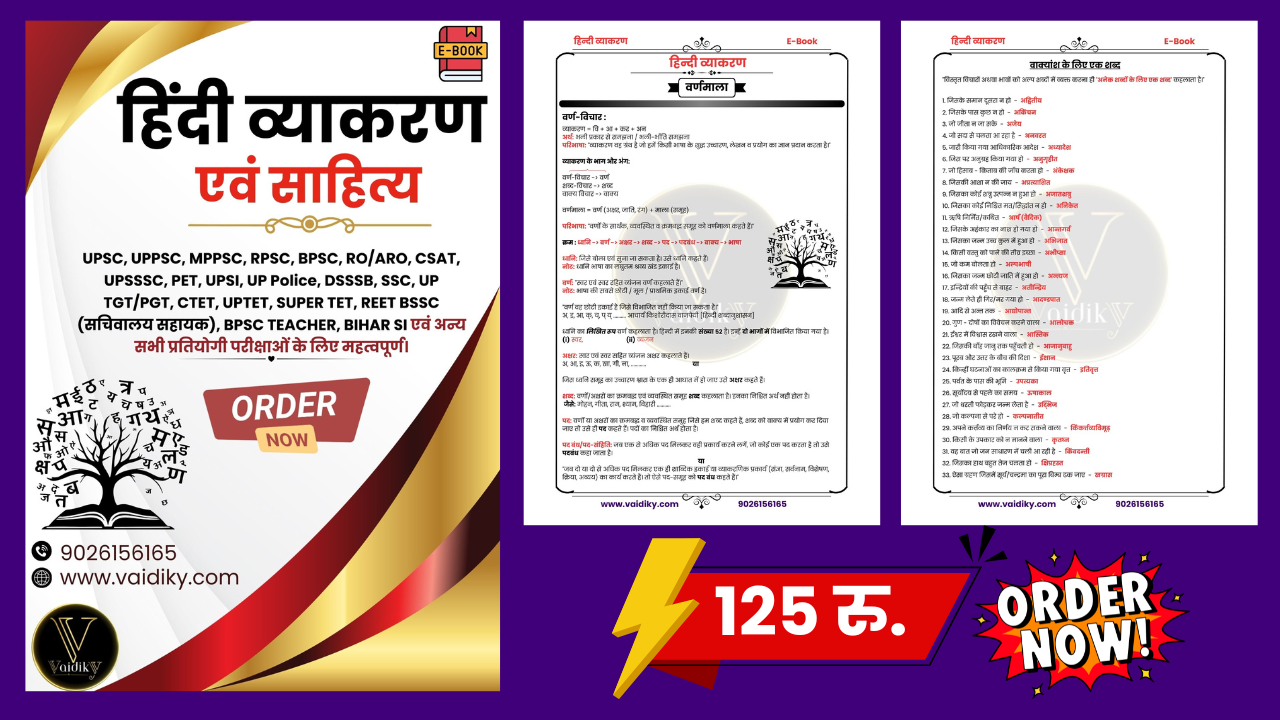 Hindi Vyakaran Evm Sahitya  E-Book