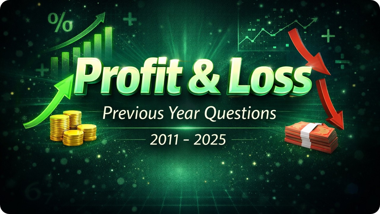 Profit & Loss Previous Year Questions, Type Wise, Year Wise  2011 - 2022