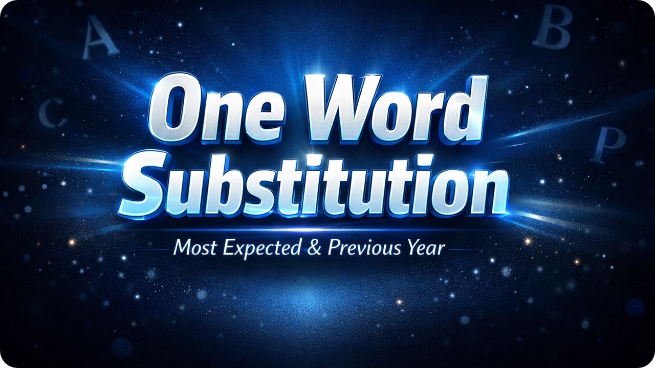 One word Substitution MCQ 20 SEP 2025 Saurabh sir