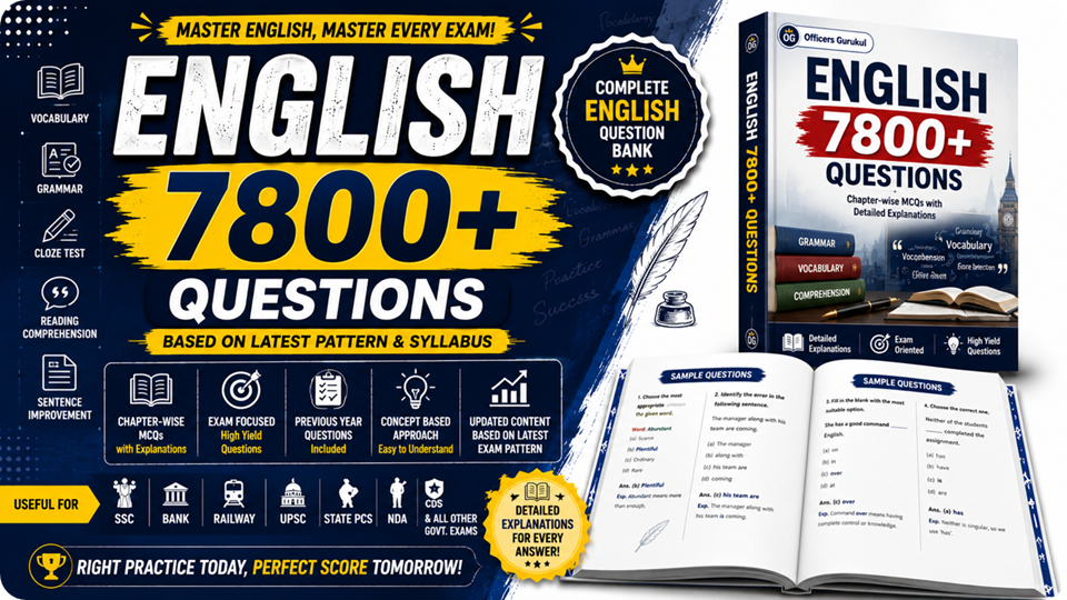 English 7800+ mcq's