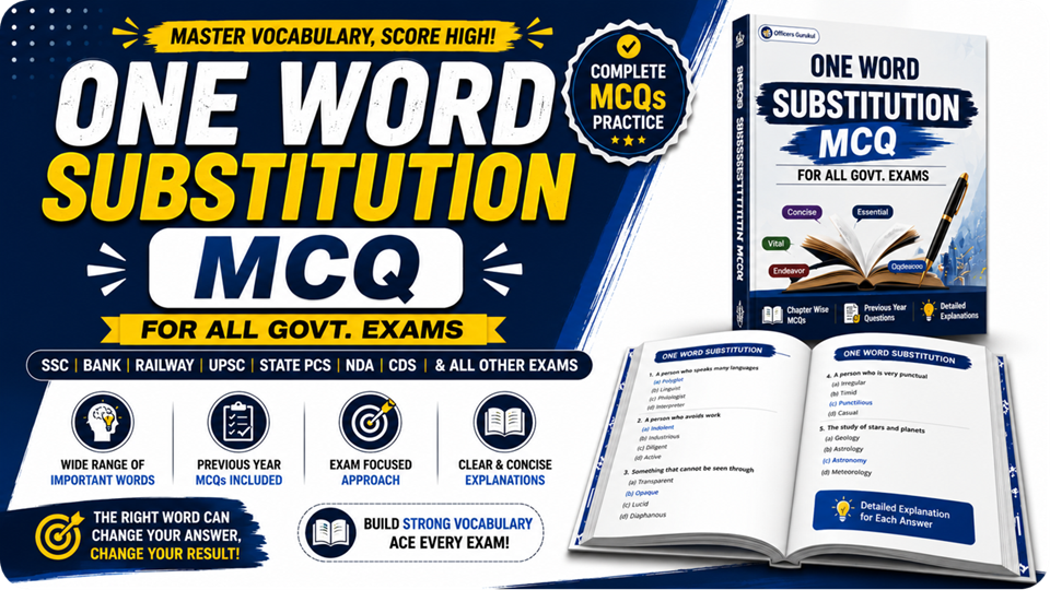 One word Substitution MCQ 20 SEP 2025 Saurabh sir