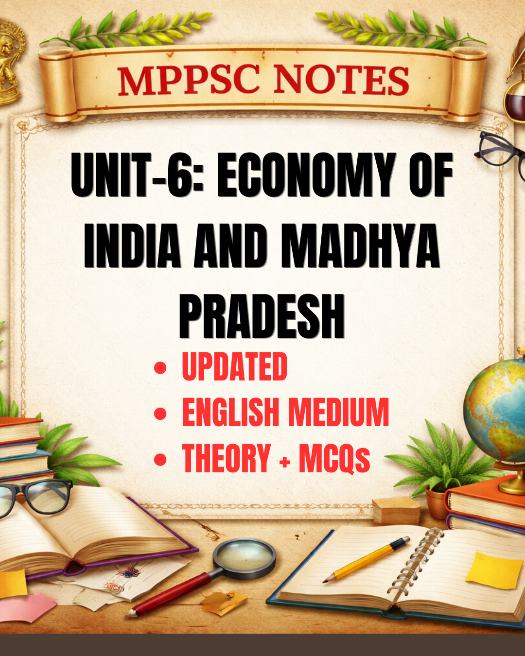 MPPSC PRE UNIT- 6 (ECONOMY of India and MP) (ENGLISH MEDIUM)