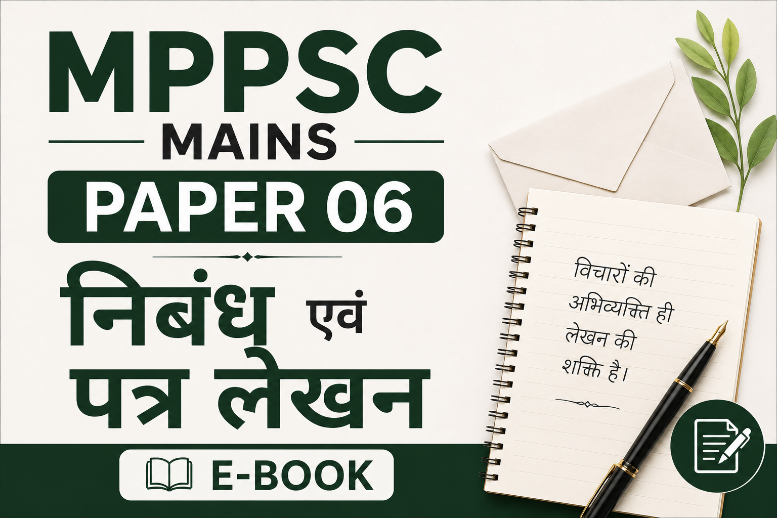 MPPSC Mains Paper-6 (पत्र एवं निबंध लेखन )