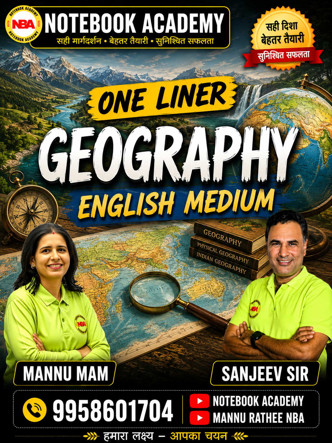 GEOGRAPHY  ONE-LINER ENGLISH Medium