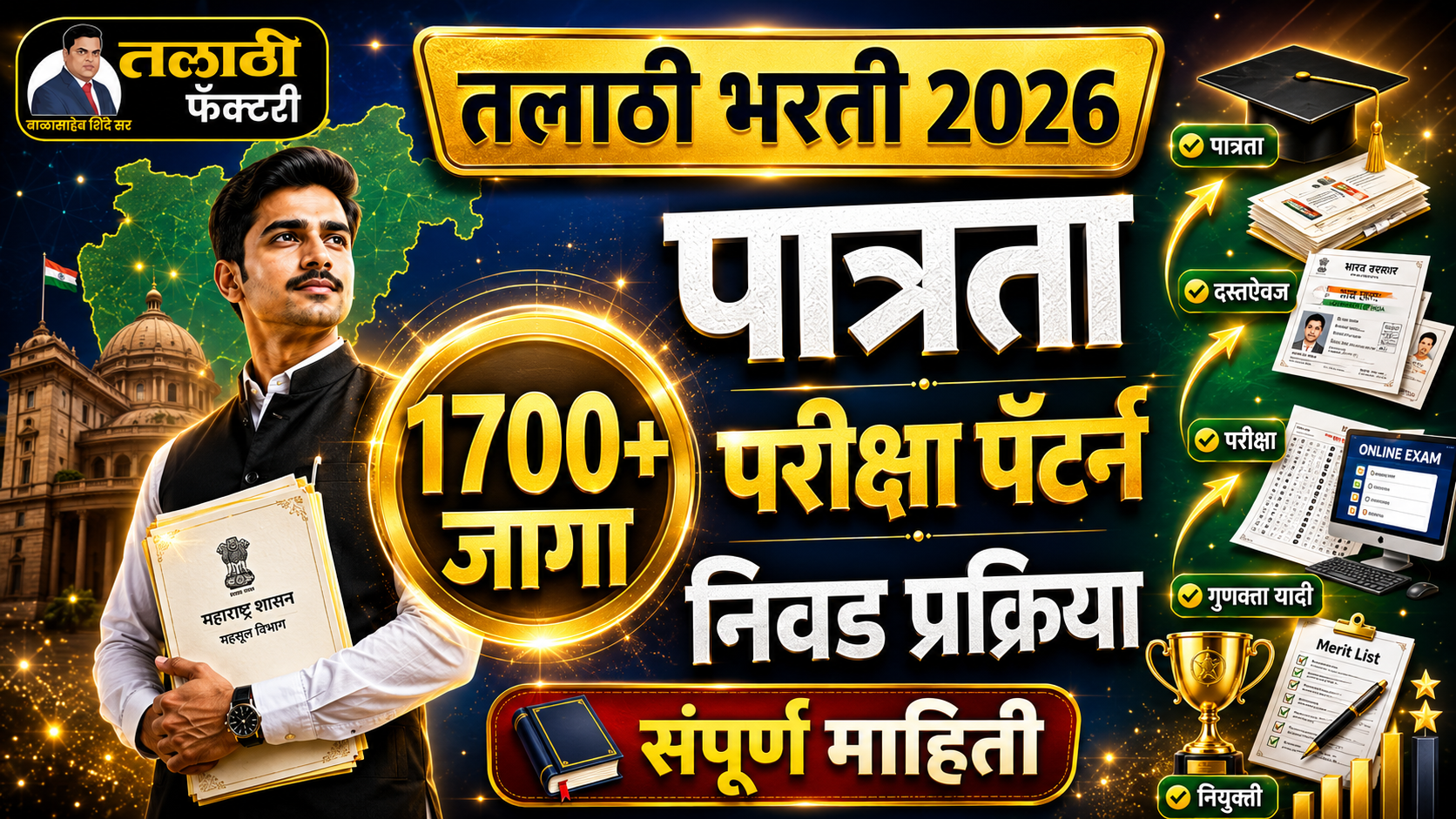 तलाठी भरती 2026 – पात्रता, परीक्षा पॅटर्न व निवड प्रक्रिया