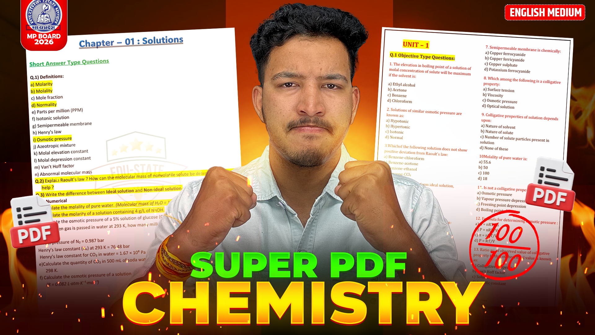 12th Chemistry (English Medium)  Super Pdf 2027 : Most Imp Questions with solution