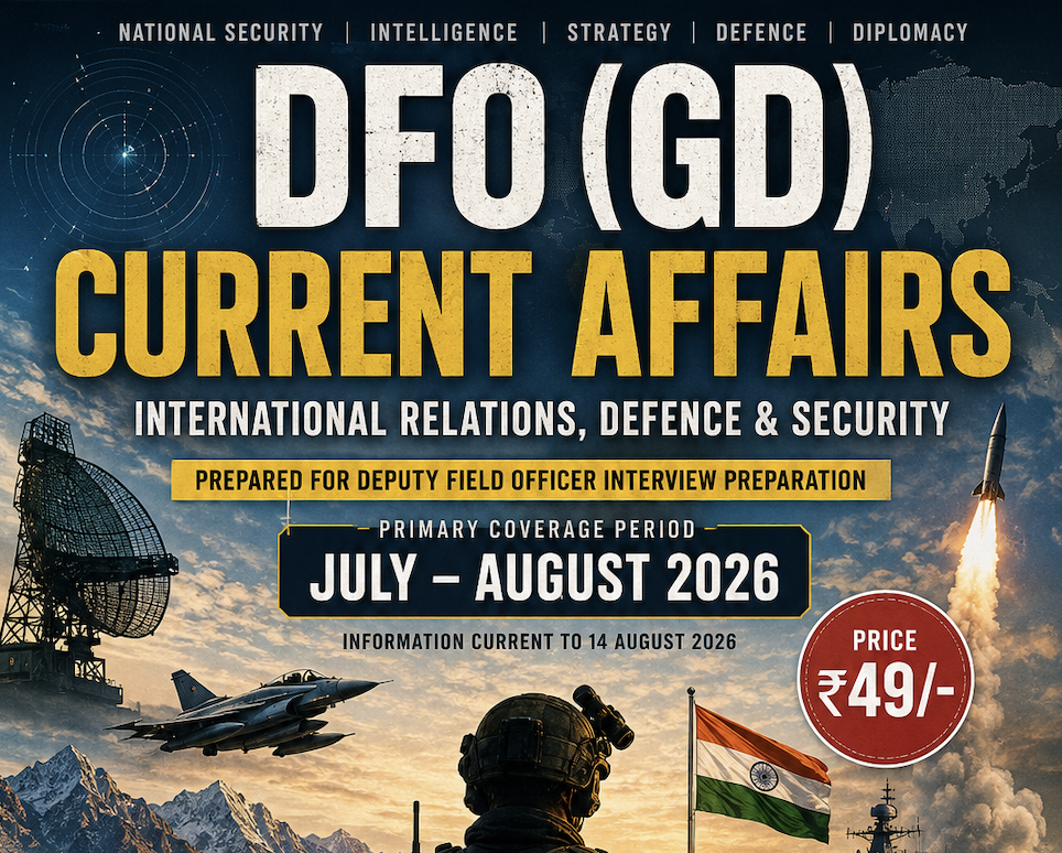 DFO (GD) 2026 CURRENT AFFAIRS