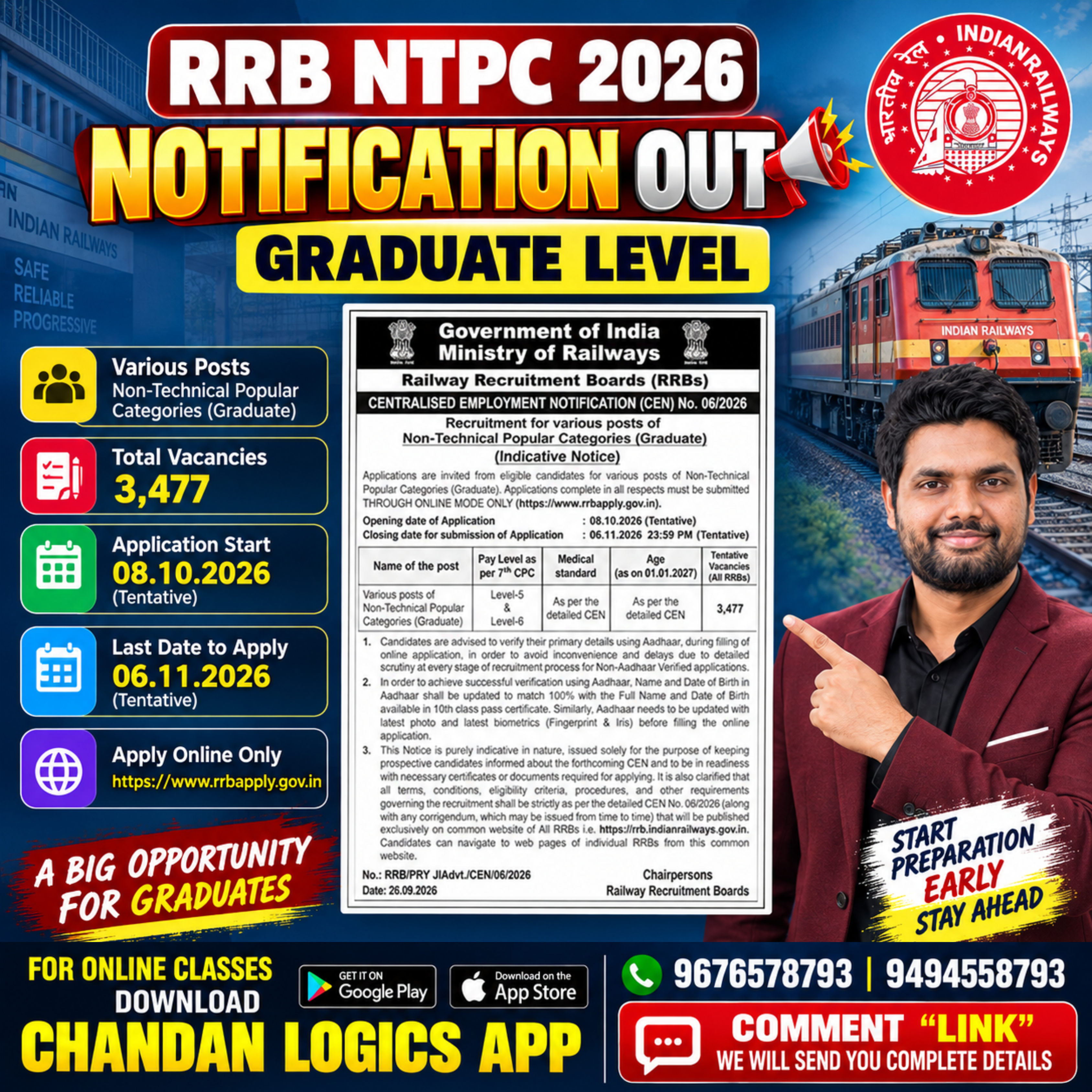 RRB NTPC 2026 Notification OUT
