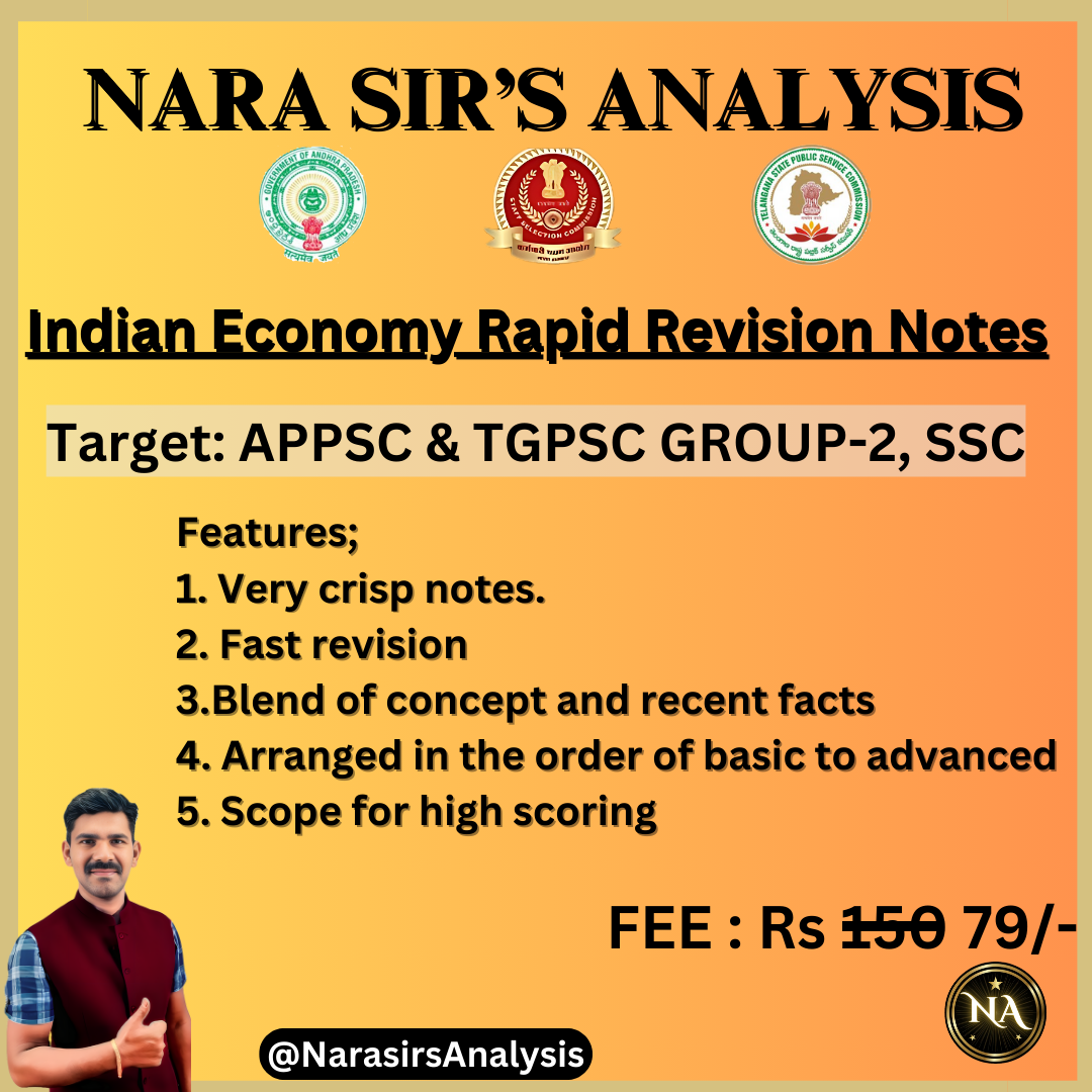 INDIAN ECONOMY REVISION Notes Group-2, SSC,BANKS