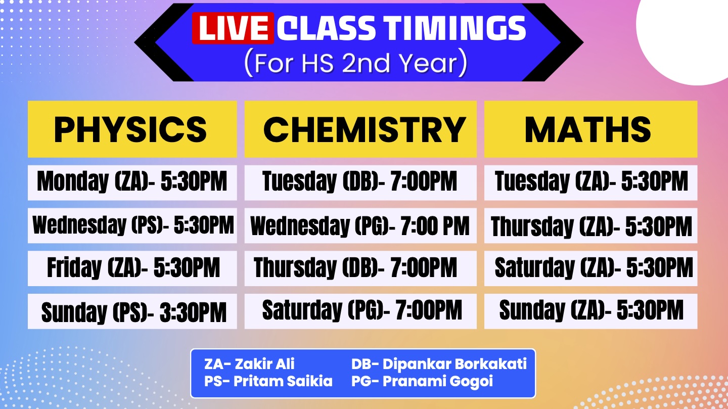 Live Class Timings