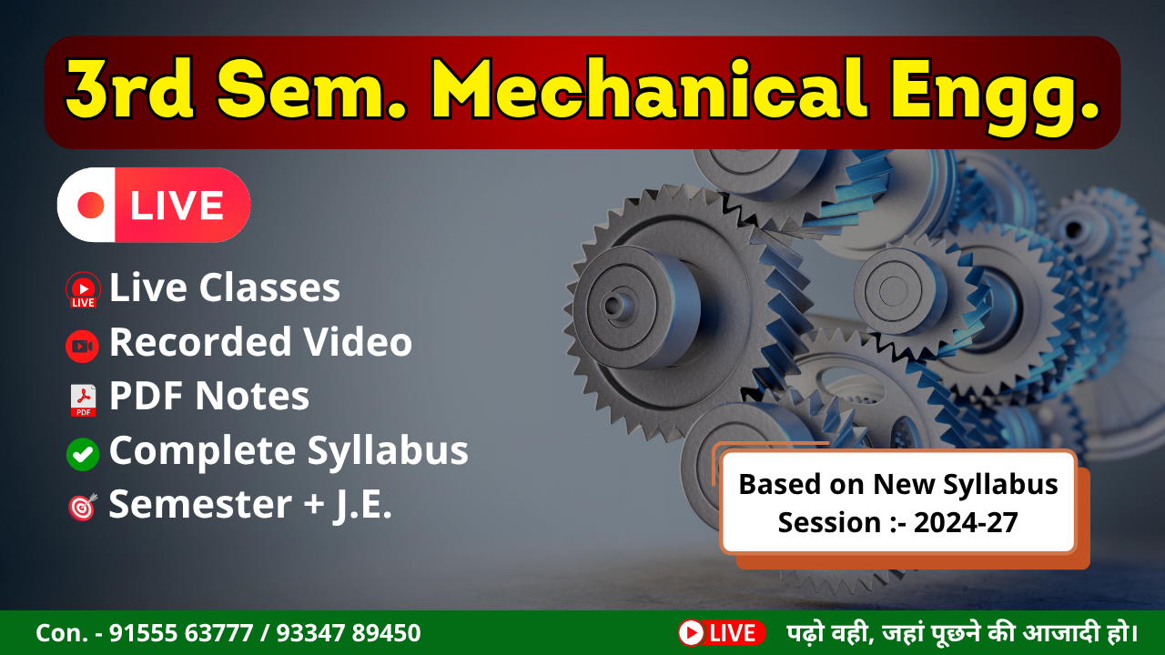Mechanical 3rd Sem. New Syllabus