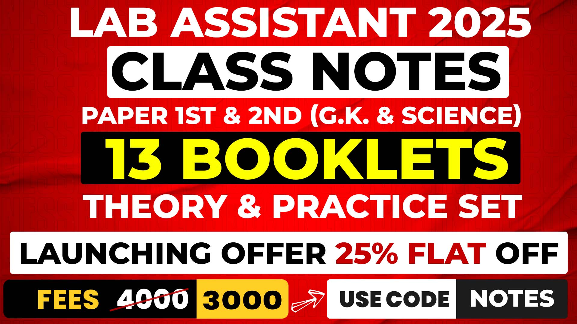 13 Booklet Class Notes Paper 1st & 2nd Theory + Practice Set