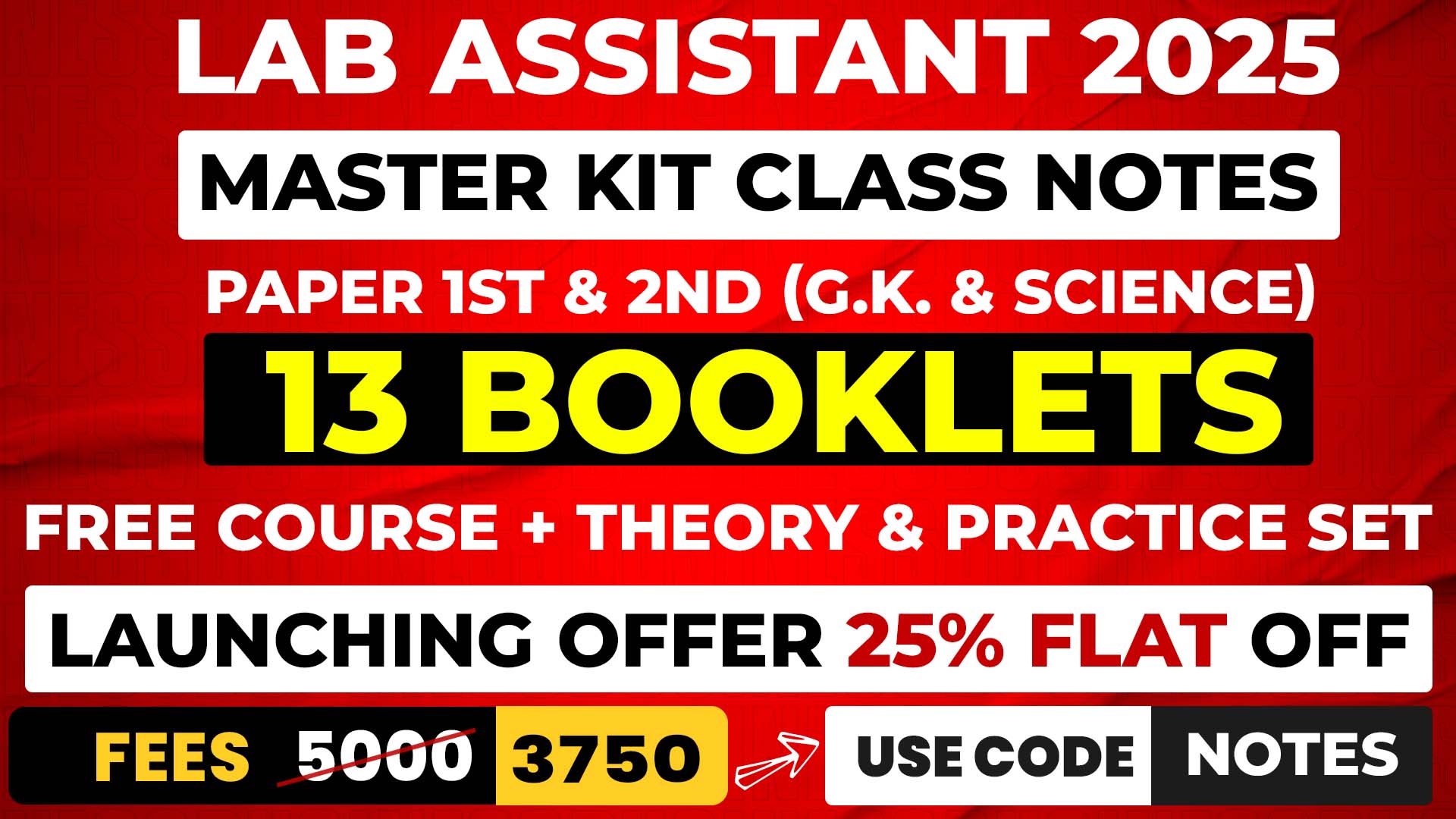 13 Booklet Master Kit Notes With Recorded Course Both Paper 