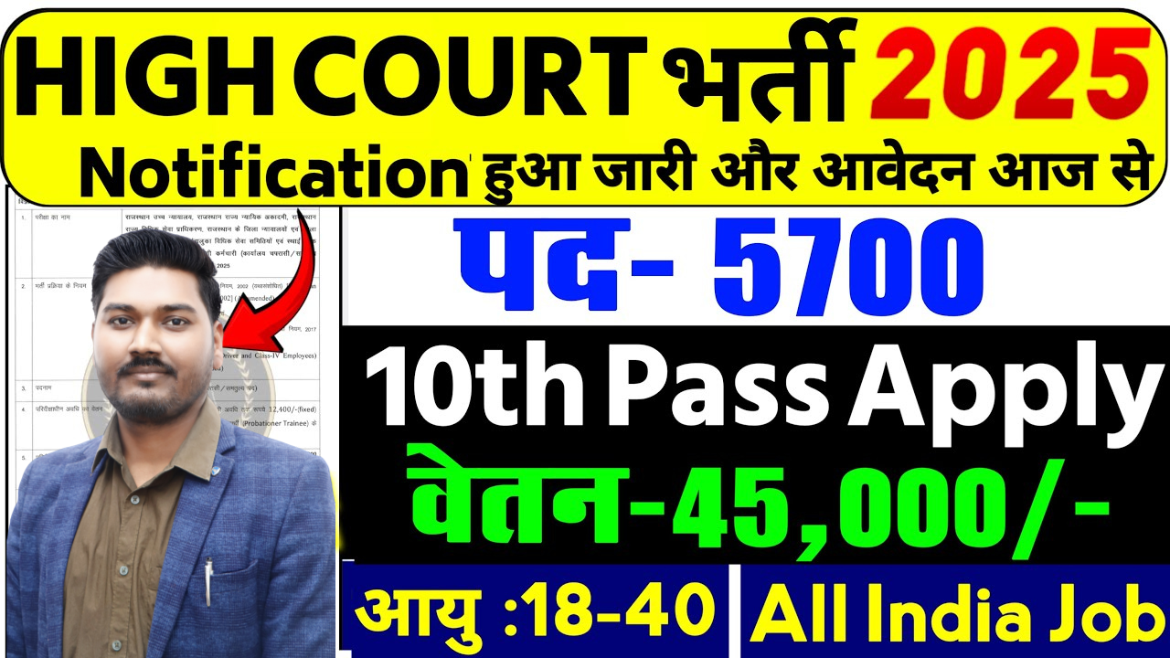 High Court Office Peon Recruitment 2025