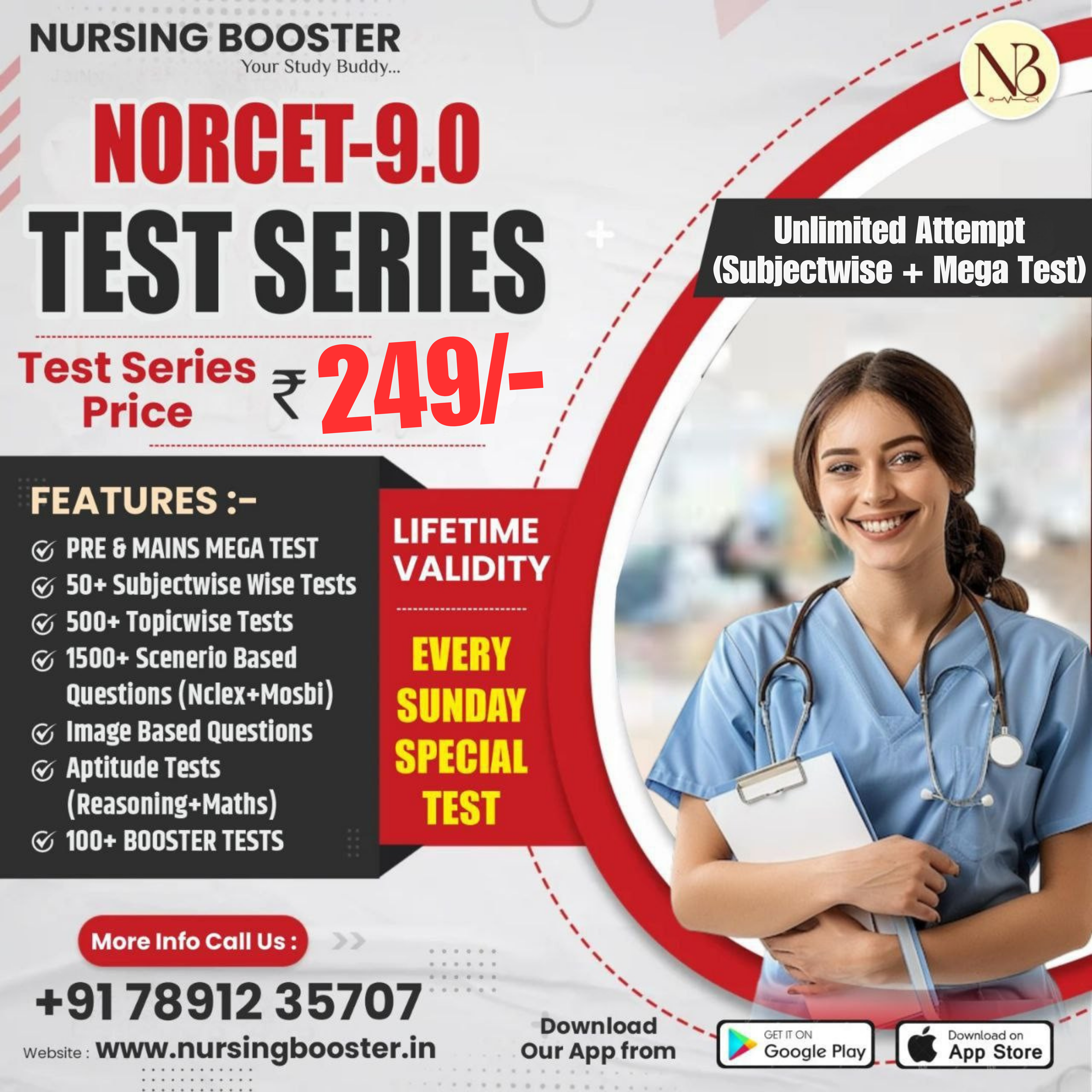 NORCET 9.0 TEST SERIES