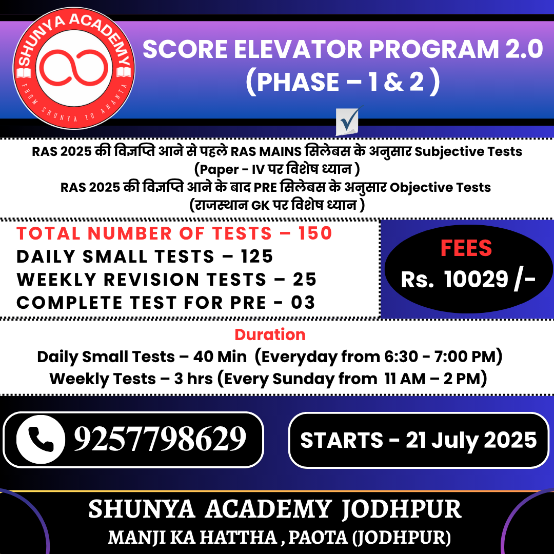 SCORE ELEVATOR PROGRAM 2.0 (Phase – 1 & 2 )
