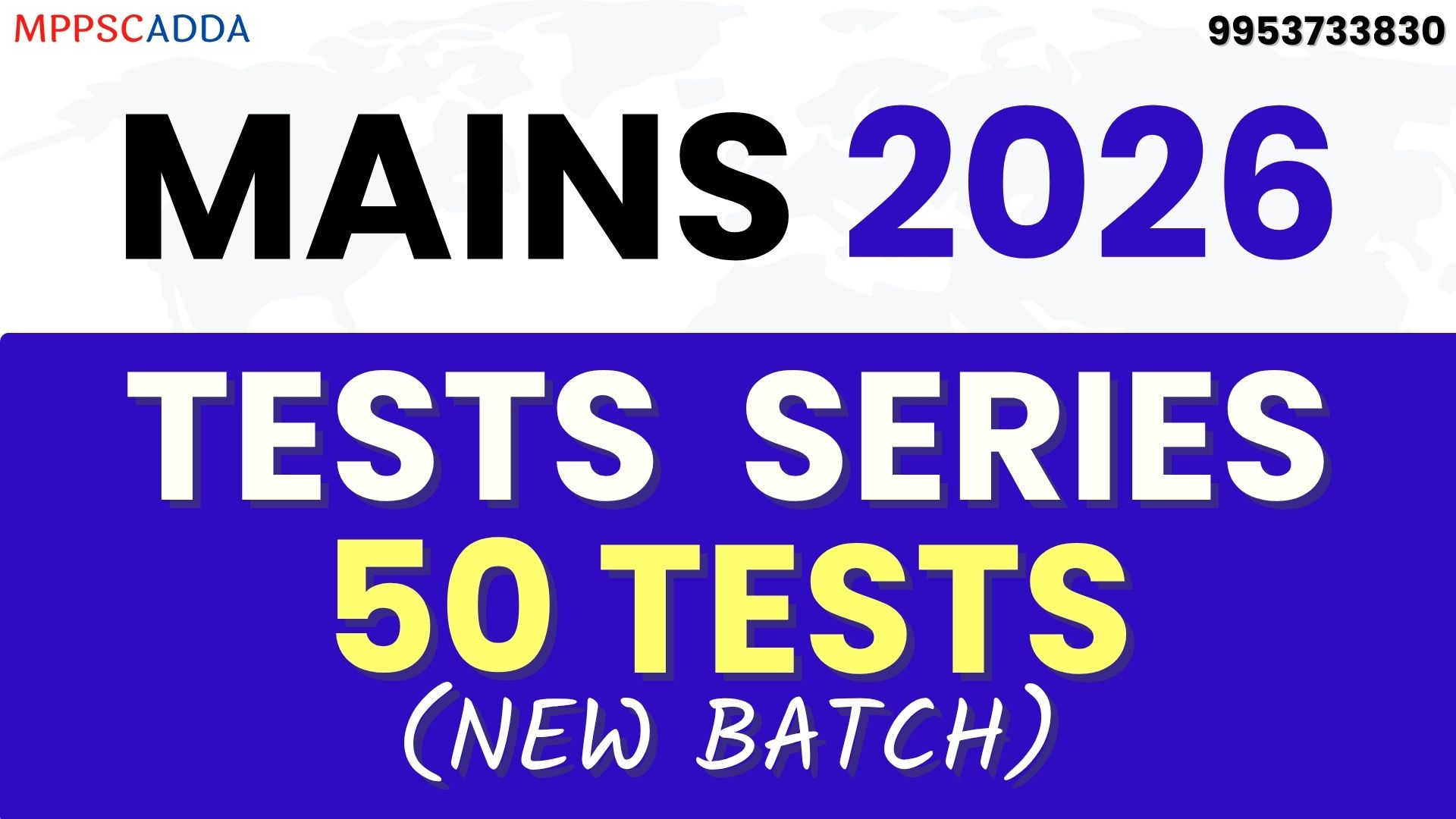 50 Tests Unit Wise 2026 MAINS Test Series (English Medium)