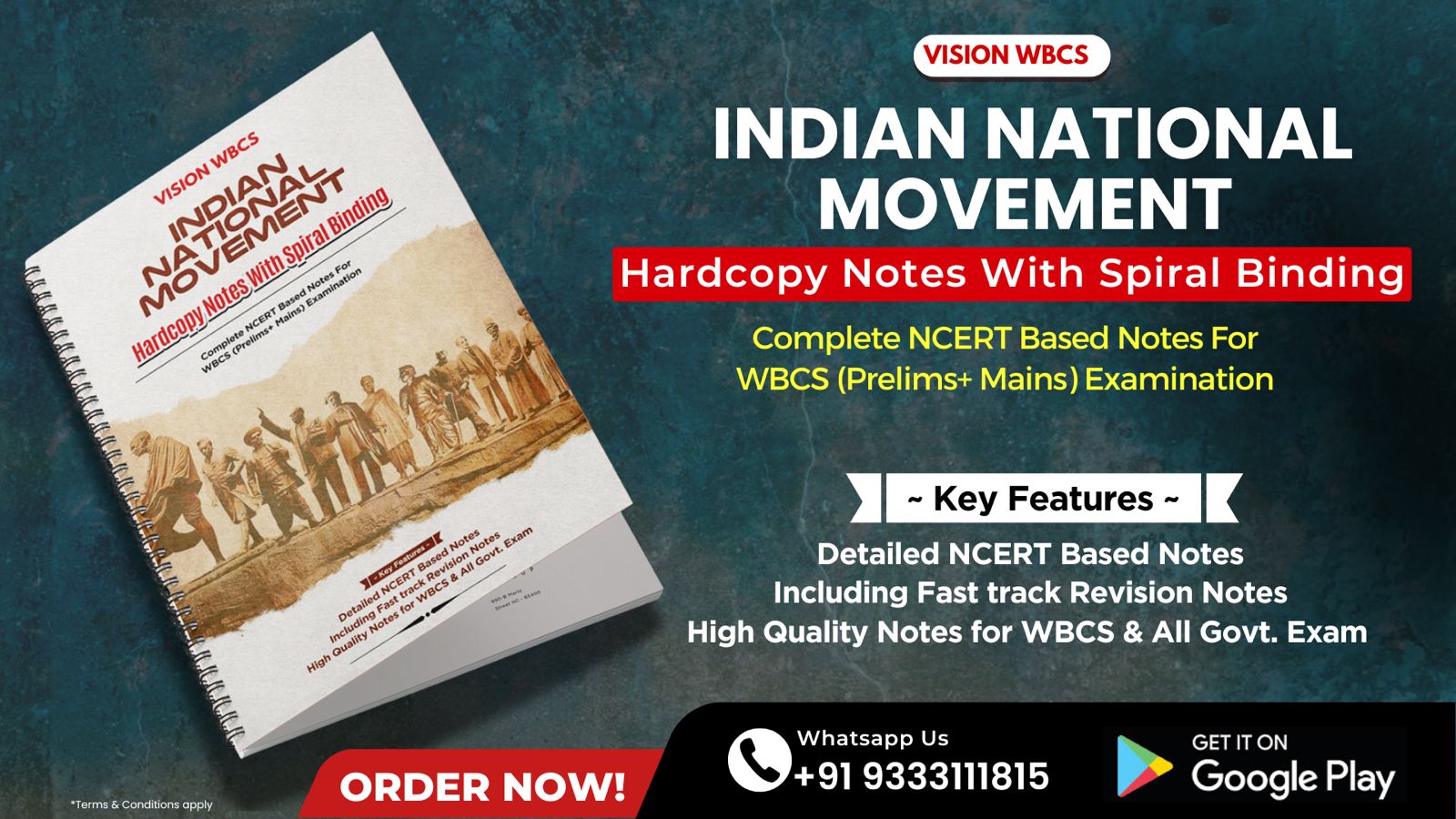 Indian National Movement NCERT Notes for WBCS (Prelims + Mains) Examination