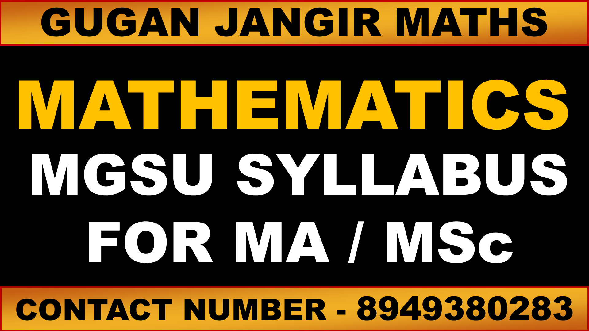 MSc MA SYLLABUS MGSU SEM- I TO IV