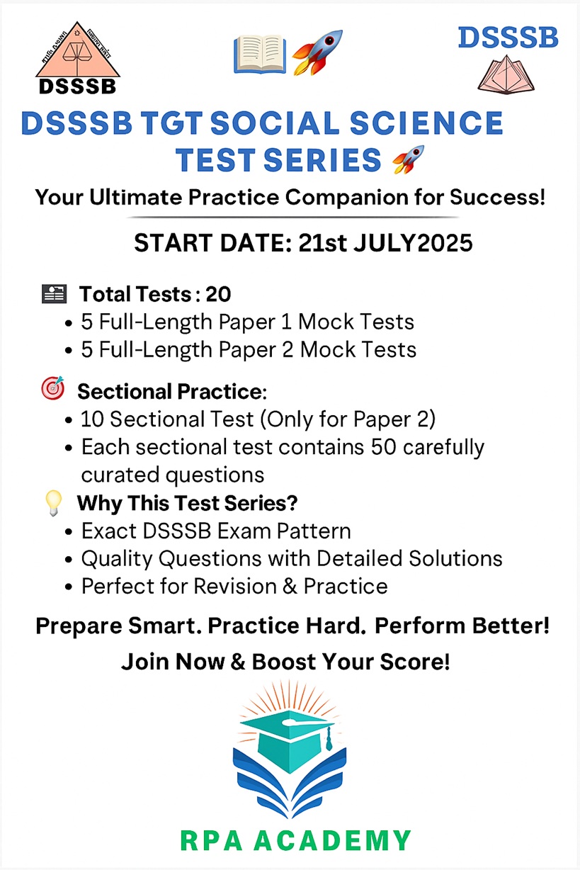 DSSSB SOCIAL SCIENCE TEST SERIES