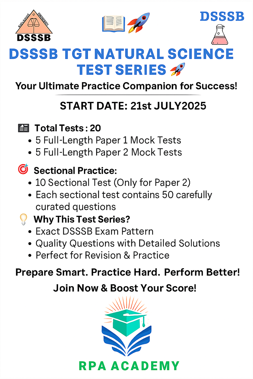 DSSSB TGT NATURAL SCIENCE TEST SERIES