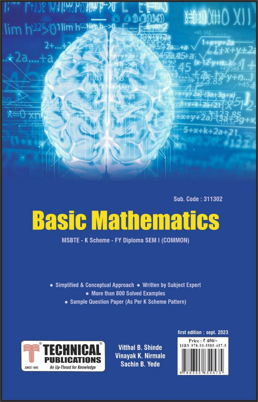 MSBTE Diploma Sem 01 Basic Mathematics