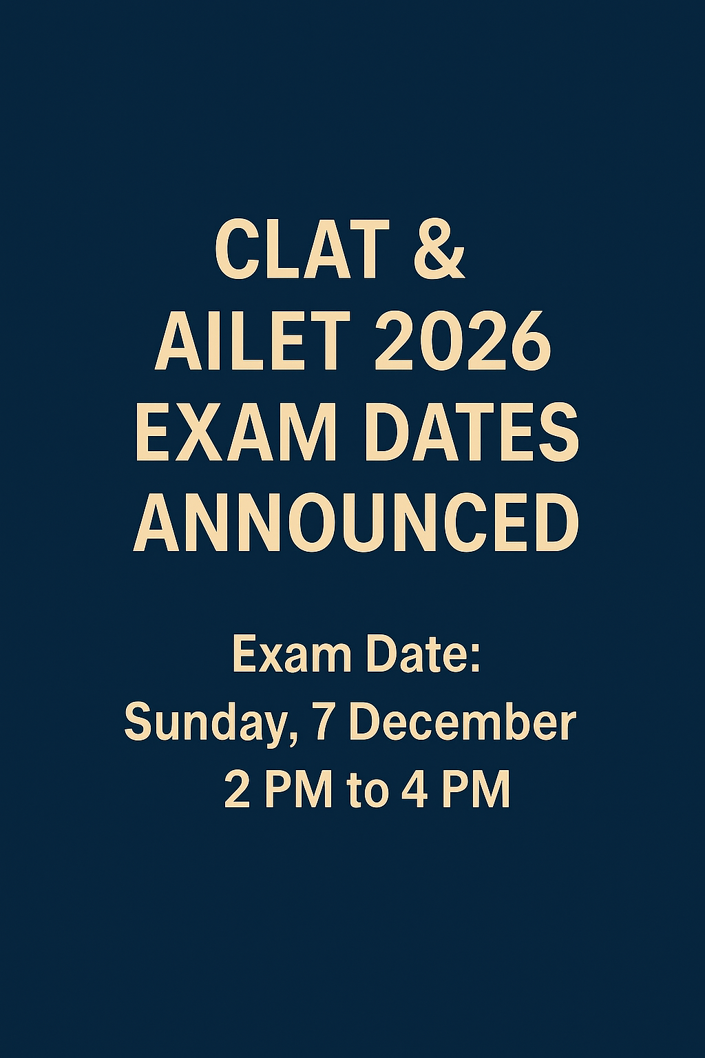 CLAT & AILET 2026 Exam Dates Announced