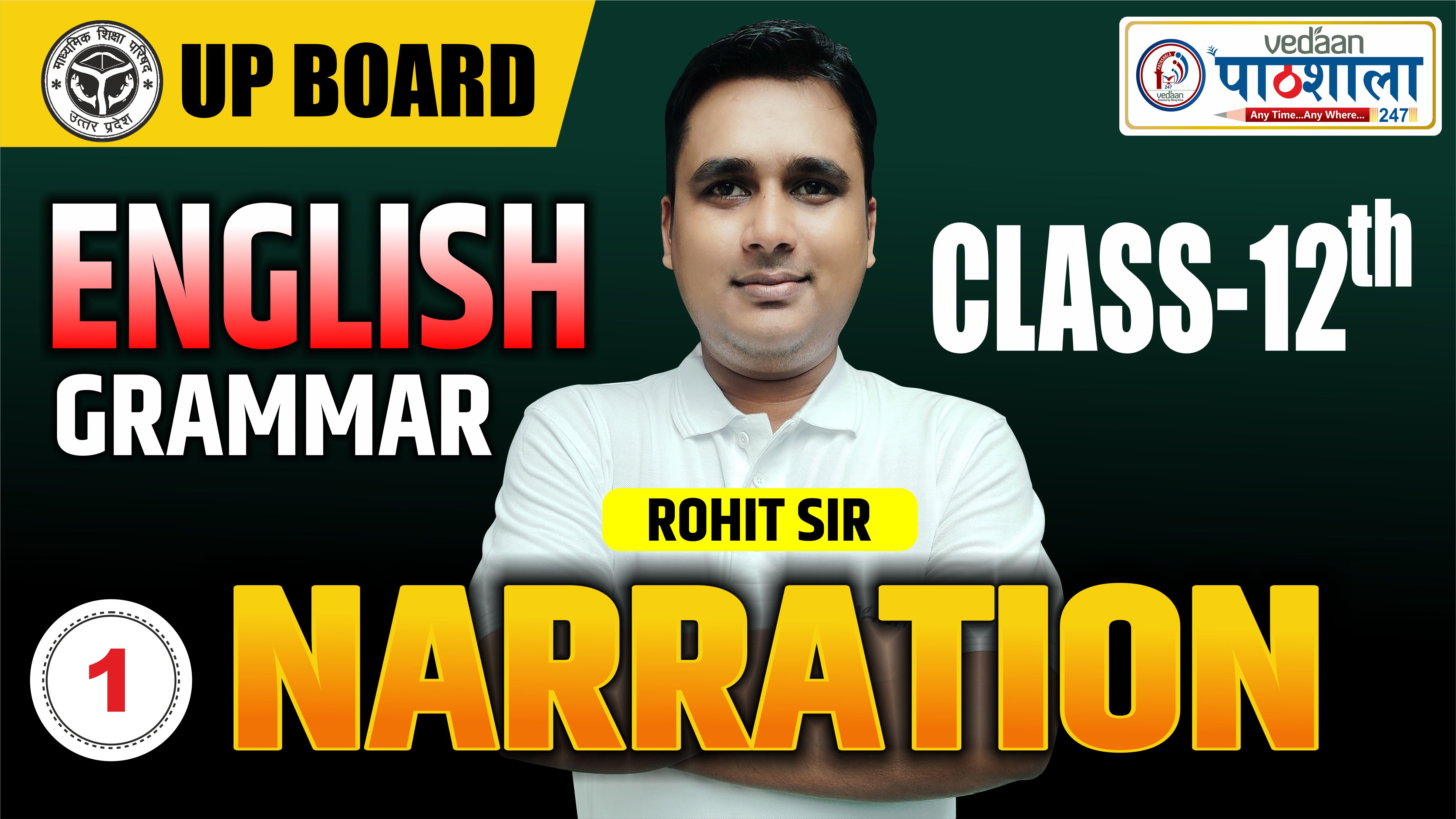 LEC - 01 GRAMMAR - NARRATION 12TH LAKSHYA 3.0 BATCH