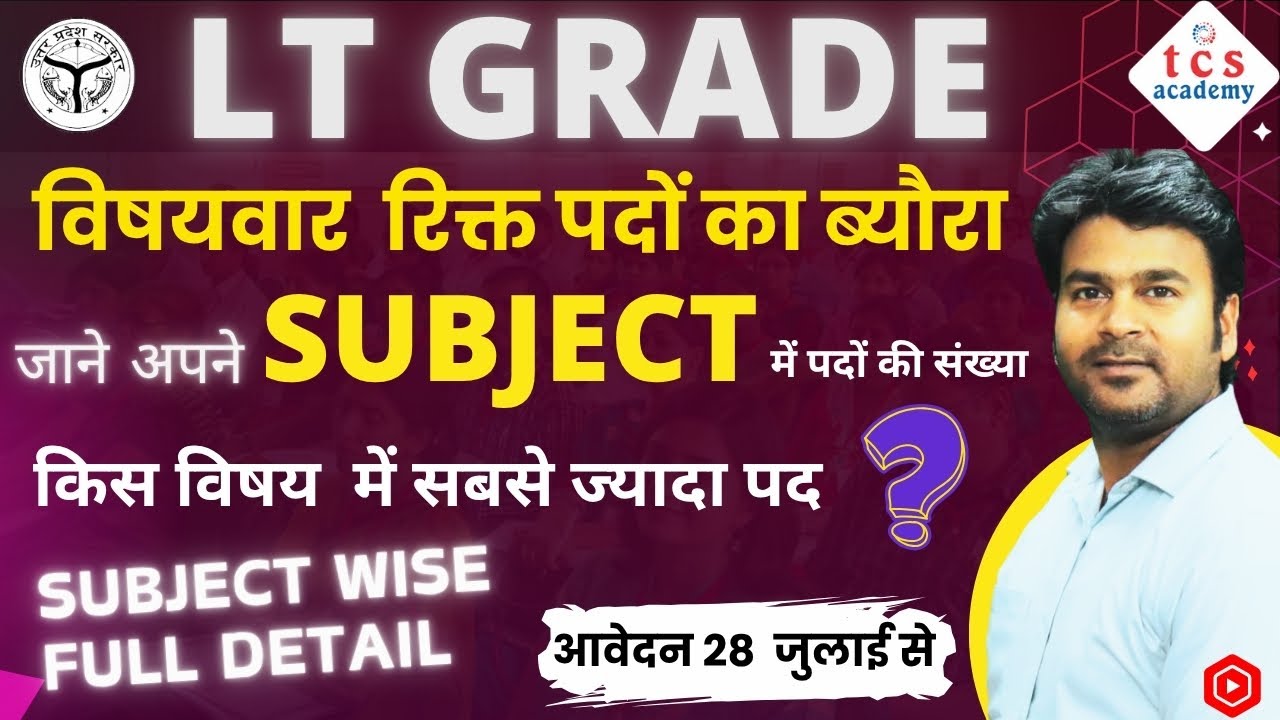 LT Grade Teacher भर्ती 2025 ?, LTGRADE Subject Wise Vacancy, Eligibility, Syllabus, Pattern, Post