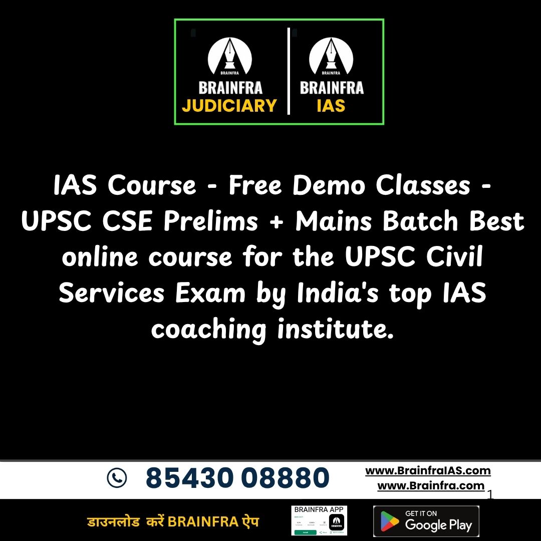 IAS Course - Free Demo Classes -UPSC CSE Prelims + Mains Batch Best online course for the UPSC Civil Services Exam by India's top IAS coaching institute.