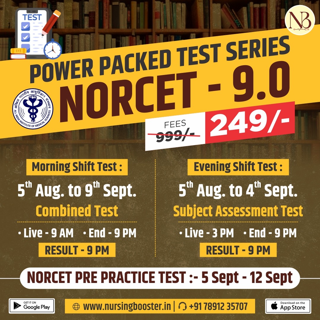 40 Days : NORCET 9.0 RAPID BOOSTER TEST SERIES