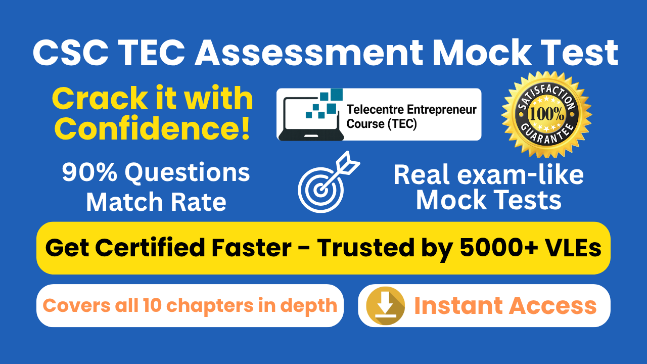 CSC TEC Assessment Mock Test (English)