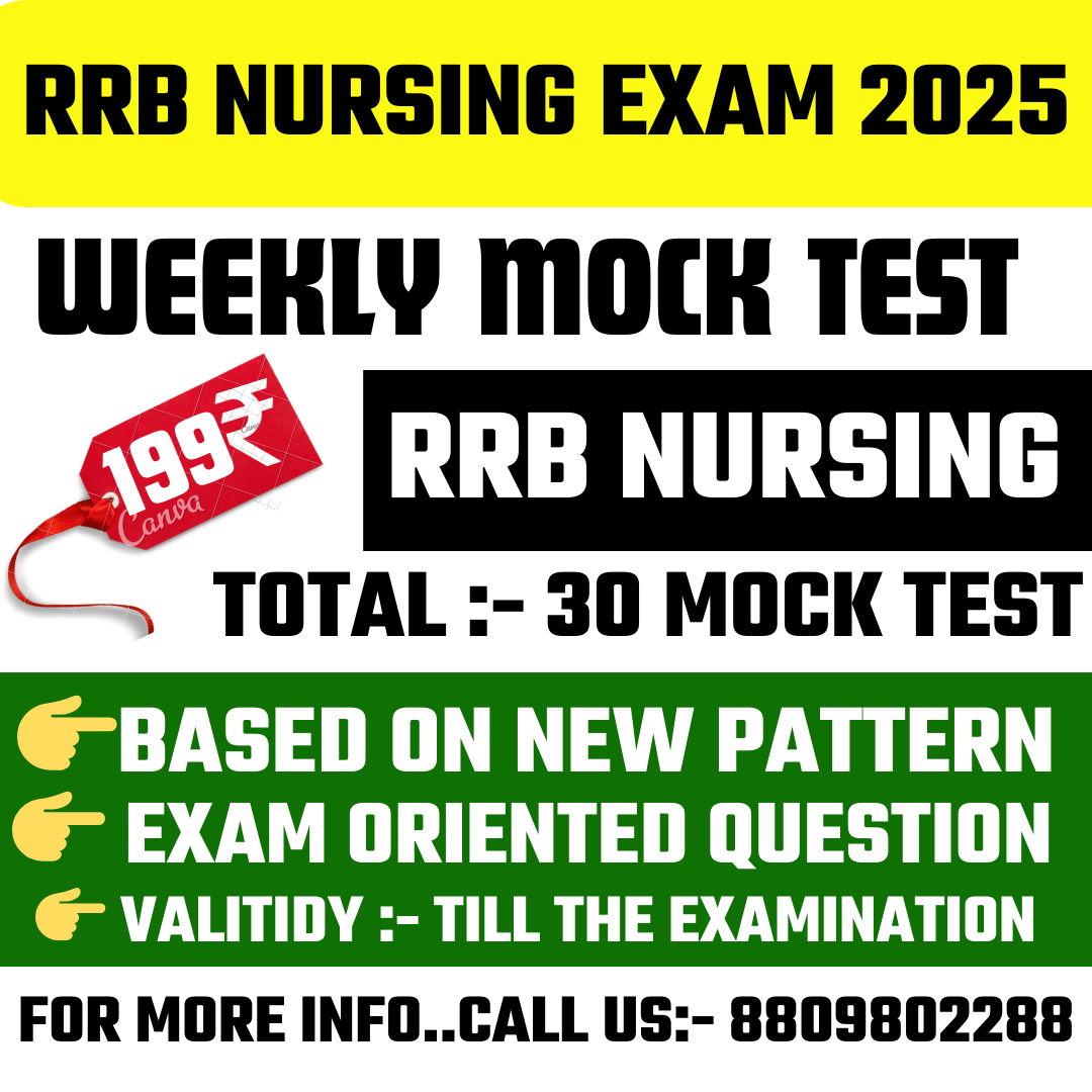 RRB NURSING TEST SERIES 2025