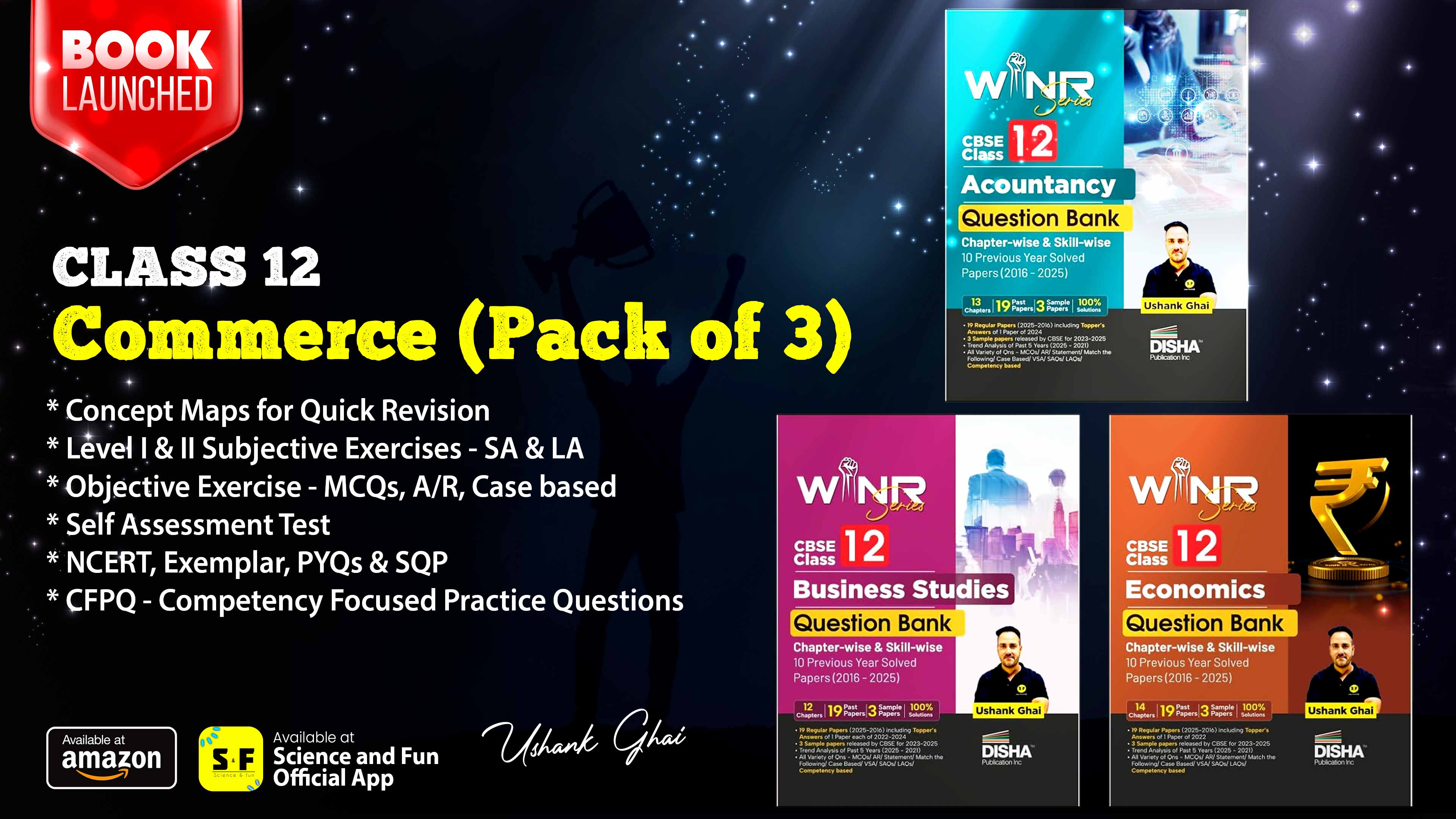 WINR Series Combo (3 Books) CBSE Class 12 Accountancy, Business Studies & Economics Question Bank
