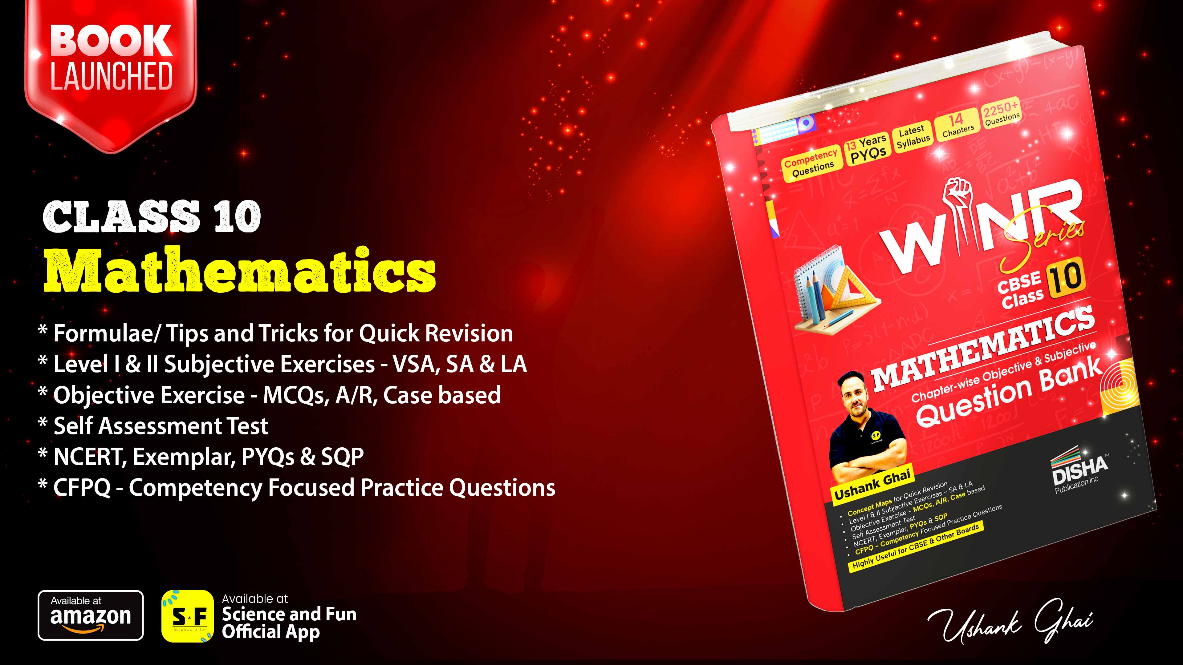WINR Series CBSE Class 10 Mathematics Chapter-wise Objective & Subjective Question Bank | New Syllabus | For 2026 Exam | NCERT, Exemplar, PYQs & SQP | Fully Solved | Competency (CFPQ) Questions