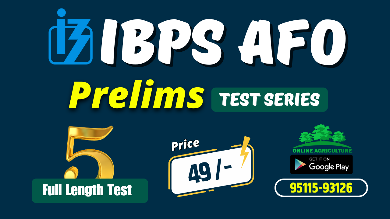 IBPS AFO Prelims Test Series - 5 Full Length Test