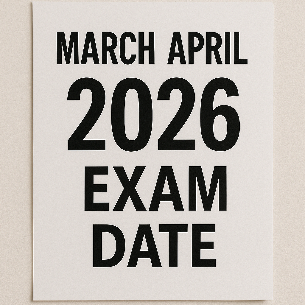 March/ April 2026 Exam date