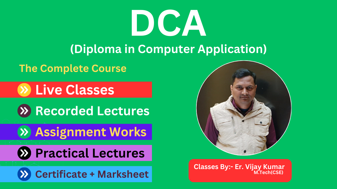 DCA Course in Saharsa – Full Syllabus with Lifetime Validity