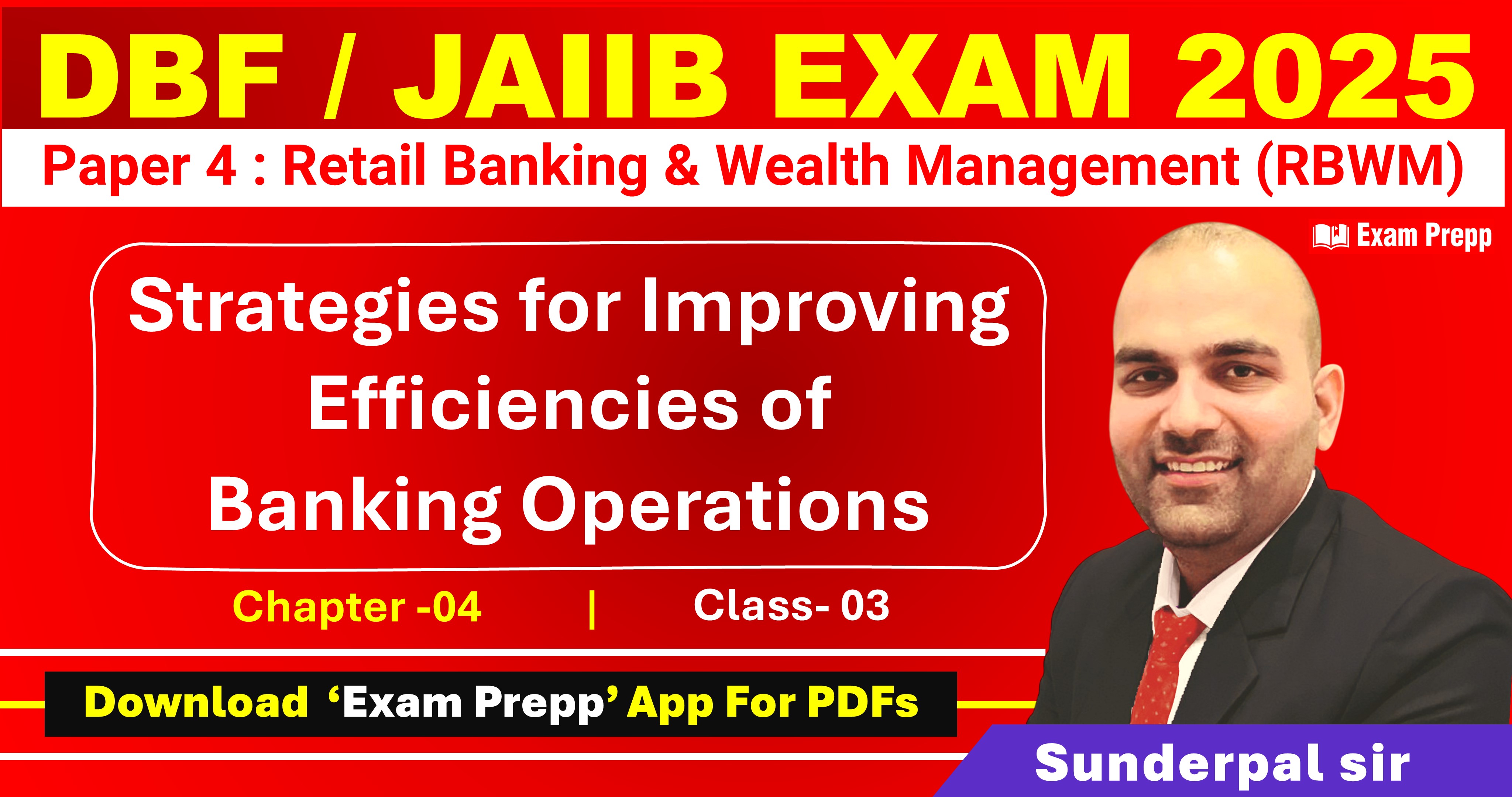 Strategies for improving efficiencies of Banking operations class  3 |