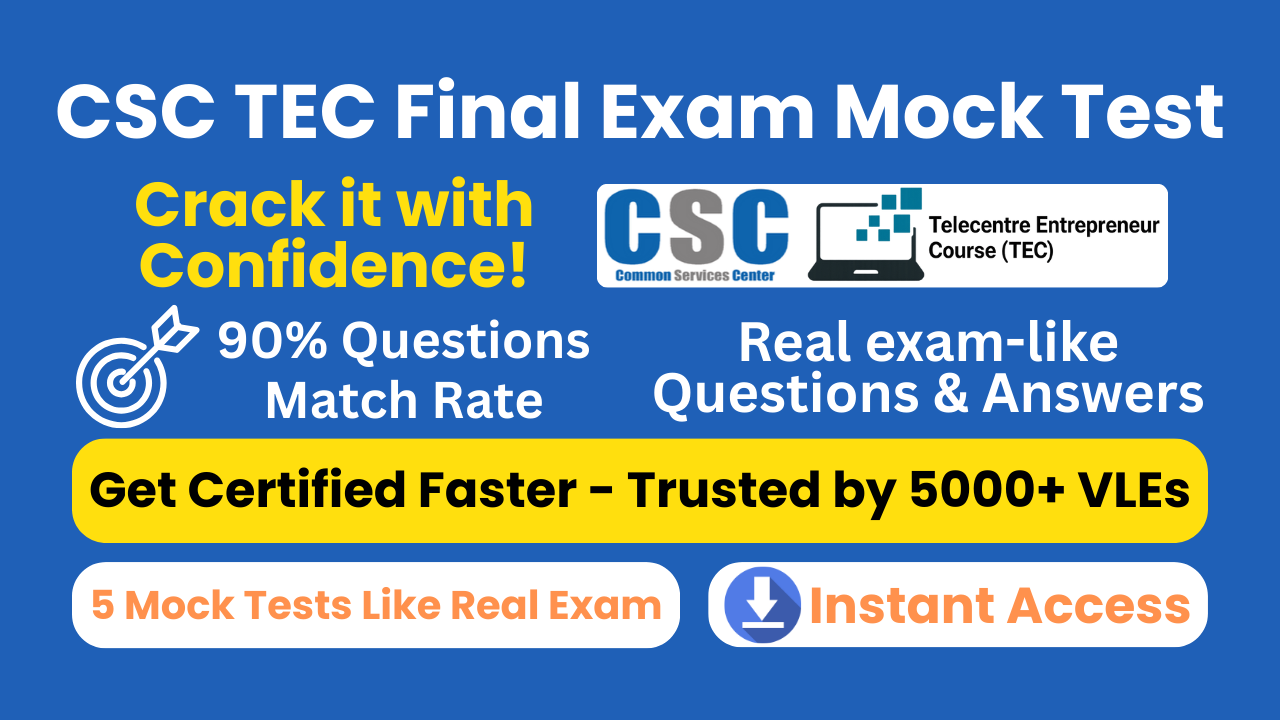 TEC Final Exam Mock Test (English) – 5 Full-Length Mocks | 6-Month Access