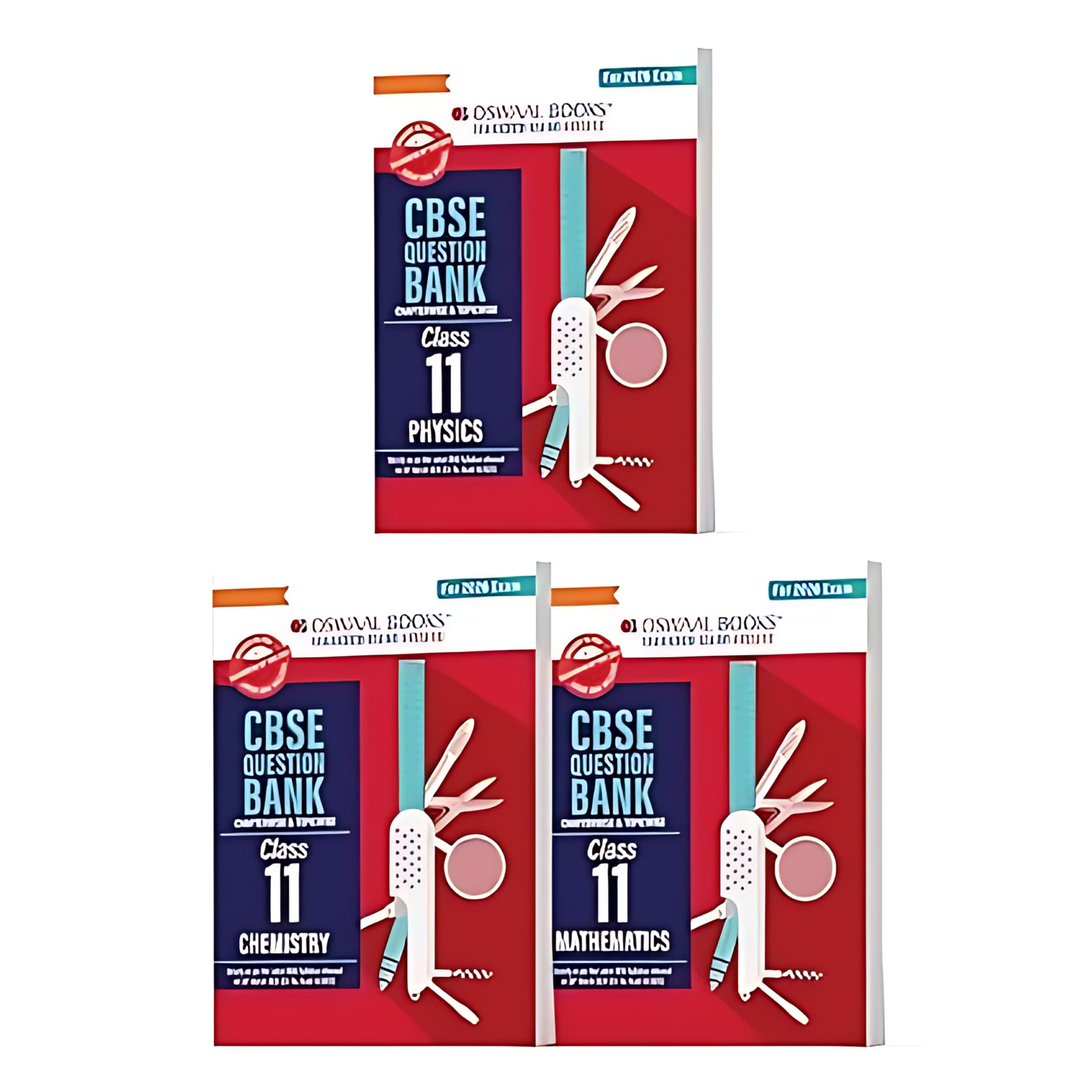 Oswaal CBSE Question Bank Class 11 Set of 3 Books Physics, Chemistry and Maths Chapterwise & Topicwise Solved Papers | For 2026 Board Exams
