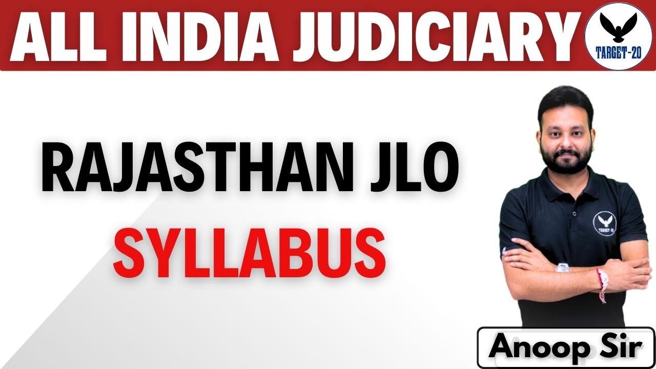 Rajasthan jlo Syllabus