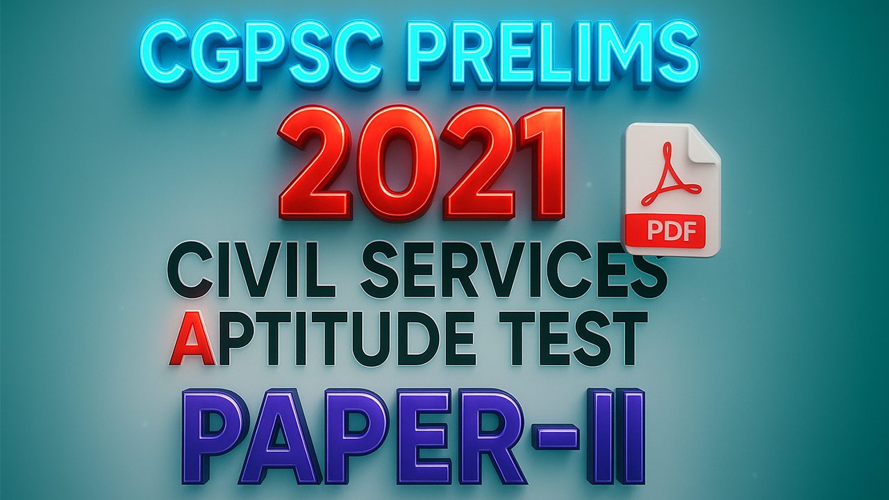 PRE 2021 PAPER - II CSAT