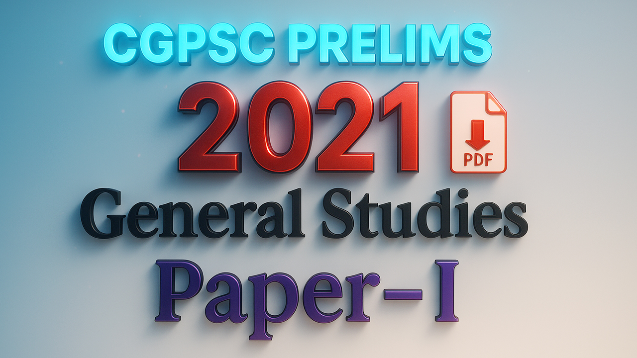 PRE 2021 PAPER-I GS