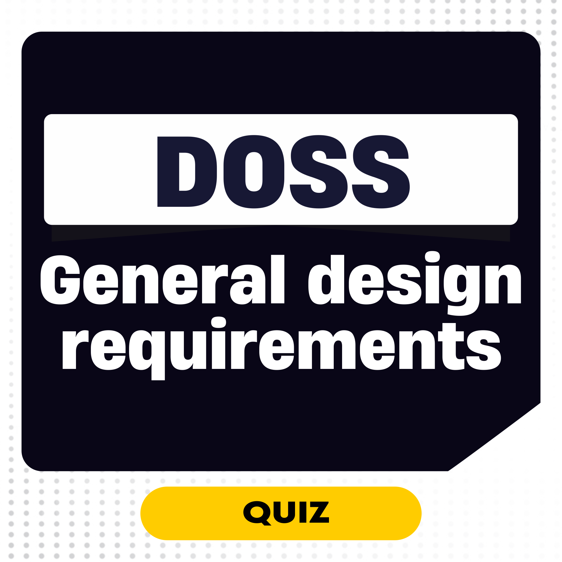 General design requirements